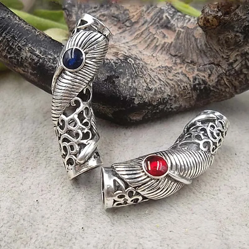 

Fashion Tibetan Silver Hollow Alloy Tube Connectors 11x46mm Handmade Pendant Beads Bails Charm Spacer Women DIY Jewelry Making