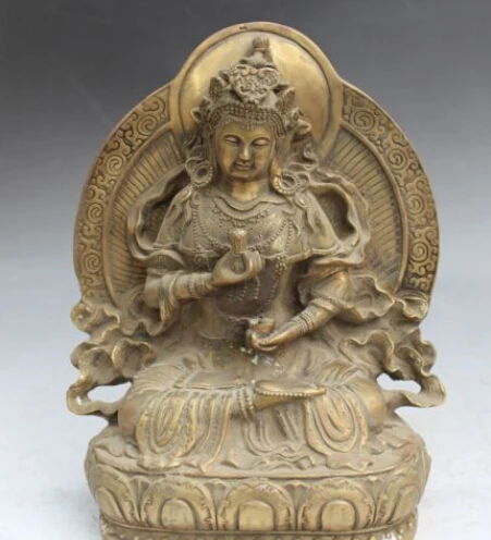 

RHS0050 8"Chinese Tibetan Buddhism Bronze Vajradhara Vajrabhairava Goddess Buddha Statue