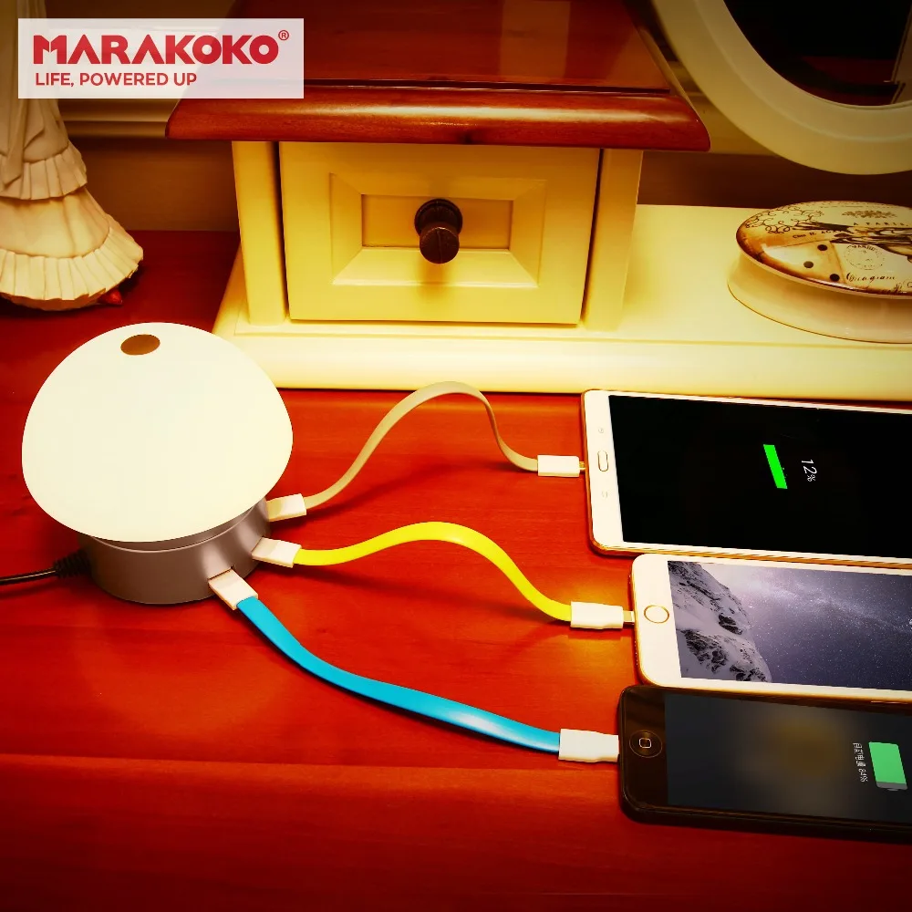 Marakoko M AL01 LED Lamp USB Charger Desktop Smart Touch with 6 Port