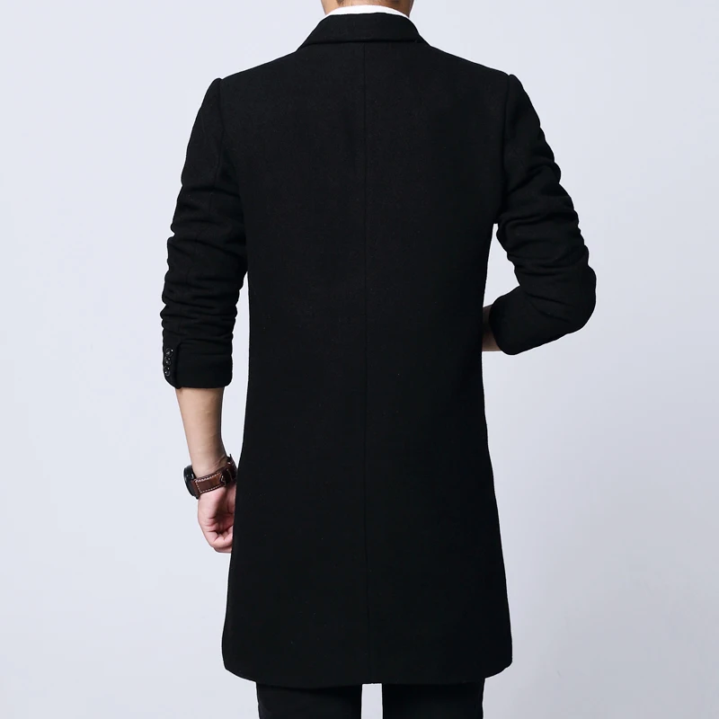 Spring New Arrive Overcoat male Fashion Bussiness Casual Men long coat wool Plus Black Woolen cloth coat Spring New Arrive Overcoat male Fashion Bussiness Casual Men long coat wool Plus Black Woolen cloth coat