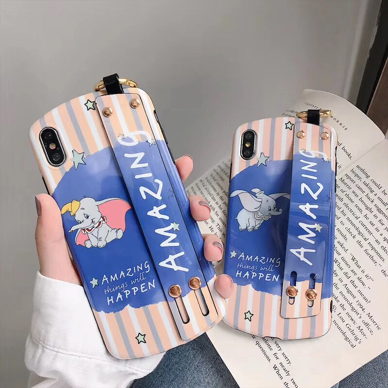 

maosenguoji arc Wristband funny cartoon DUMBO fashion Mobile Phone Case for iphone 6 6s 6splus 7plus 8 plus 10 X XR XS MAX cover