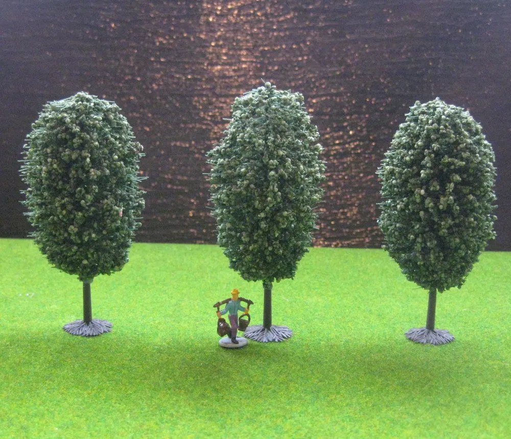 

OL90 10pcs Model Railway Orbicular Trees Model Train Trees HO OO O Scale 10cm New Miniature