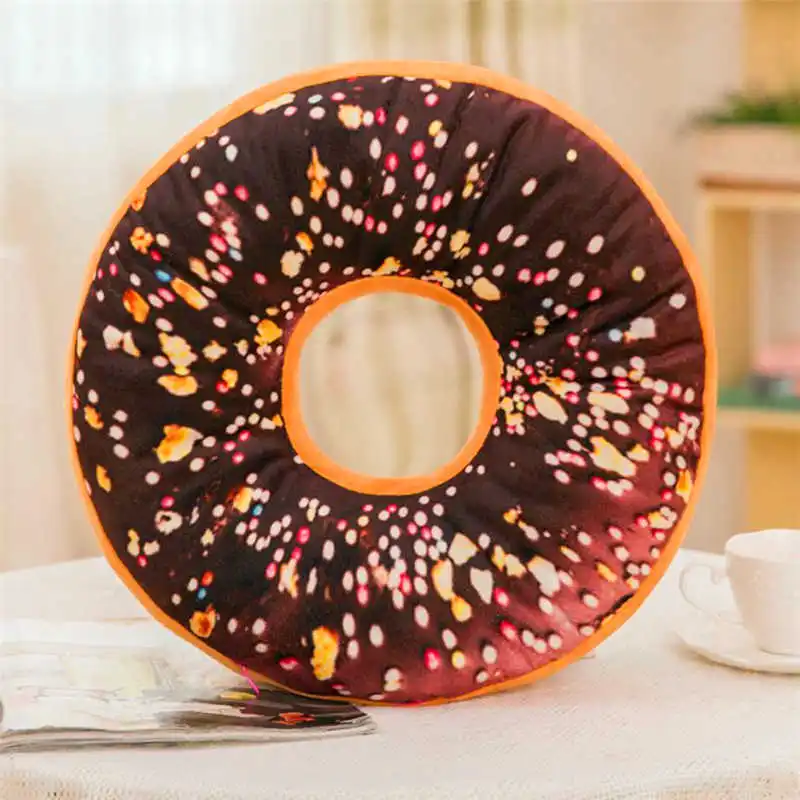 Soft Plush Pillow Stuffed Seat Pad Sweet Donut Foods Cushion Cover Case Toys High quality Plush stuffed with PP cotton #3o10#f (7)
