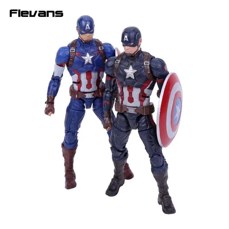 

Original Good Quality Captain America with Shield PVC Action Figure Collectible Model Toy 16cm 2 Colors