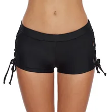 Одежда для плавания женские трусы бикини с боковыми завязками бразильский купальник трусики клешеные штаны с высокой талией бикини короткий женский купальник
