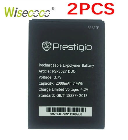 

WISECOCO In Stock 100% NEW 2000mAh PSP3527 Replacement Battery For Wize NK3 PSP3527 DUO CellPhone + Tracking Number