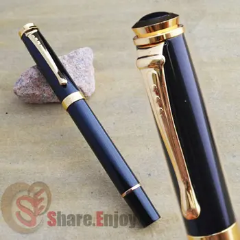 

JINHAO 500 POLISH BLACK AND GOLDEN MEDIUM NIB FOUNTAIN PEN