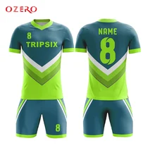 Дешевый короткий рукав чёрный футбольный Спортивная футболка и шорты