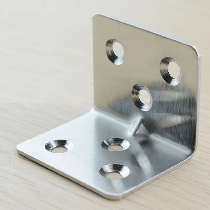 20PCS/Lot Premintehdw Brush Stainless Steel Corner 90 Degree Connector