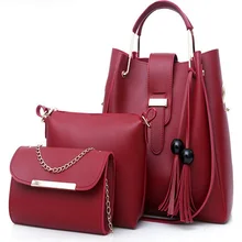 3 комплекта женские сумки высокого качества из искусственной кожи Роскошные бренды Сумка+ женская сумка на плечо+ клатч сумка-почтальонка женская сумка