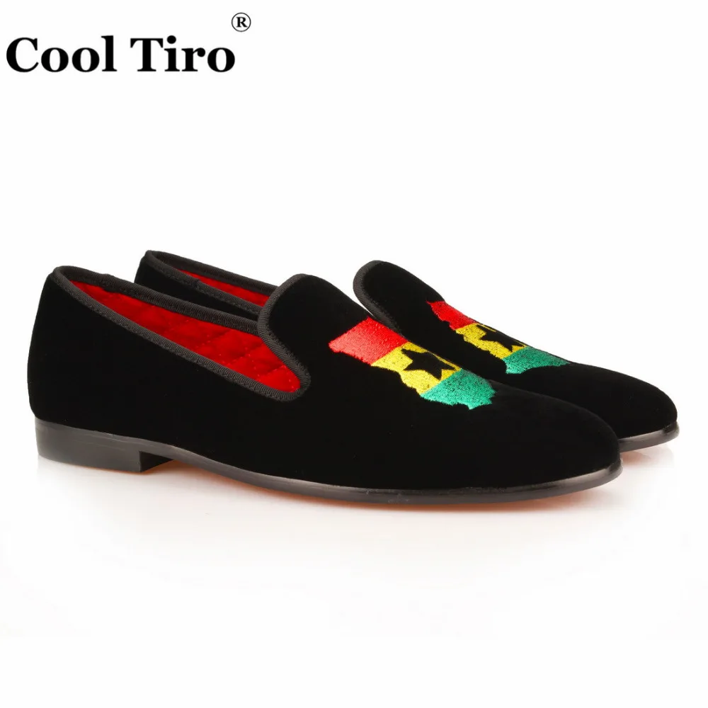 Velvet Slippers Loafers Embroidery (2)