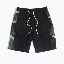 Летние свободные Повседневное, куртка для детей в камуфляжном стиле, шорты Для мужчин Модная одежда Стиль пляжные эластичная кулиска на талии шорты камуфляжного цвета Homme