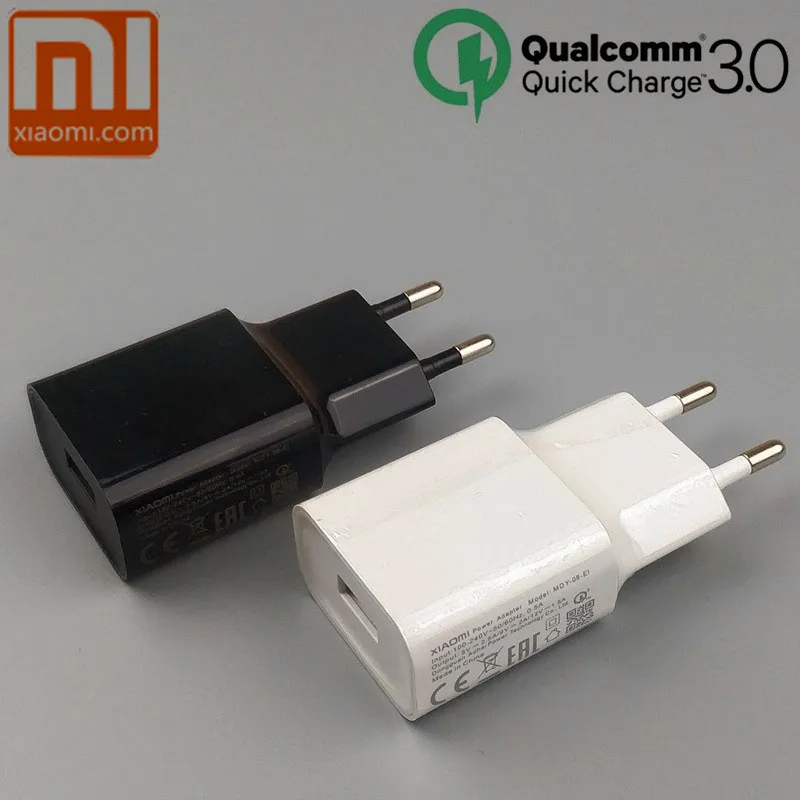 xiaomi быстрое зарядное устройство настоящий QC 3,0 Быстрая зарядка EU Usb настенный адаптер питания для mi a2 a1 8 se 6 6x mi x max 2 2s 3 mi 8 mi 6