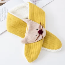 Милый зимний теплый цветной шарф для маленьких мальчиков и девочек, Детский Теплый шарф с рисунком животных, Детские аксессуары