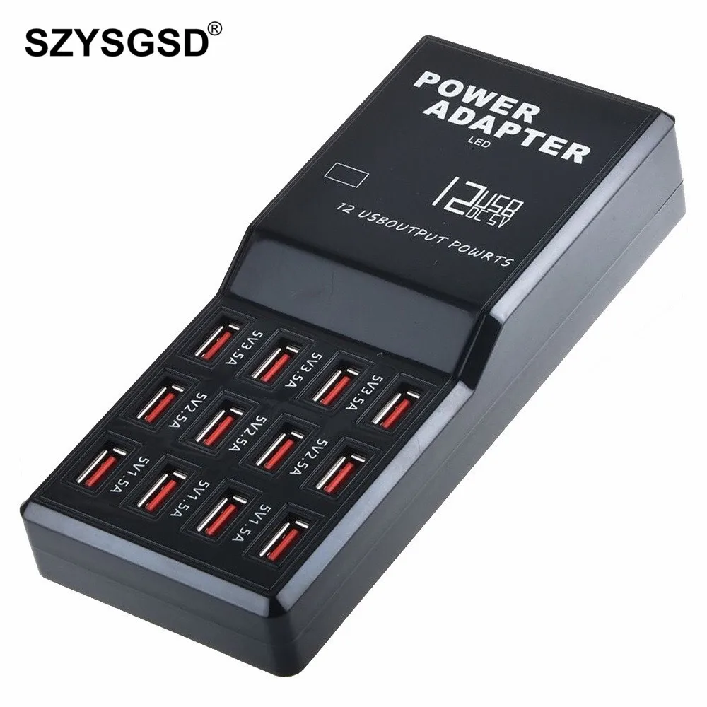 

SZYSGSD 12 Ports USB output Max 3.5A HUB Home Travel Wall charger AC Power Adapter for iPhone iPad iPod Samsung HTC Sony xiaomi