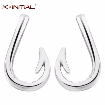 1pair hook earrings hook fish hook man studs man earrings unique earrings Handmade Women Fashion Ear Jewelry Earrings