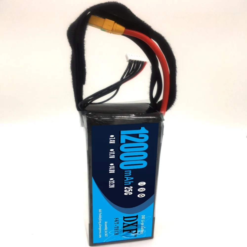 DXF 12000mAh 22 2 V 6S 25C RC Lipo батарея для вертолета S1000 Drone FPV UAV Автомобильная лодка
