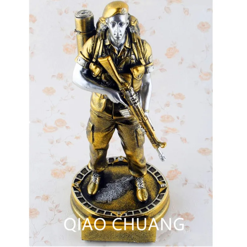 

22CM Fashion Resin Crafts Personality Mini Service Special Forces Desk Decoration Creative Statue Trophy Home Ornaments S426