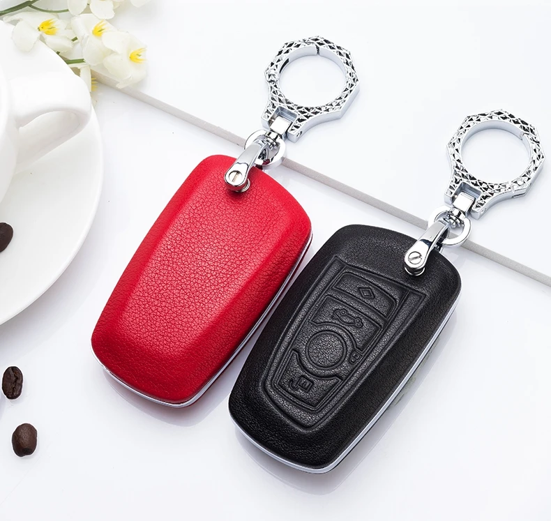 

Auto Leather Diamond Keyring Key Cover Case Pocket For BMW F30 E90 E88 E86 F10 F15 M3 M1 2 3 5 7Series X1 X3 X4 X5 X6 Z4 GT G01