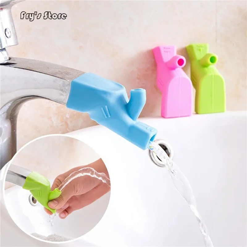 

2019 New 3 Colors Available Extender Premium Baby Washing Hands Faucet Extender Fountain Silicone Tap Kitchen Faucet Accessories