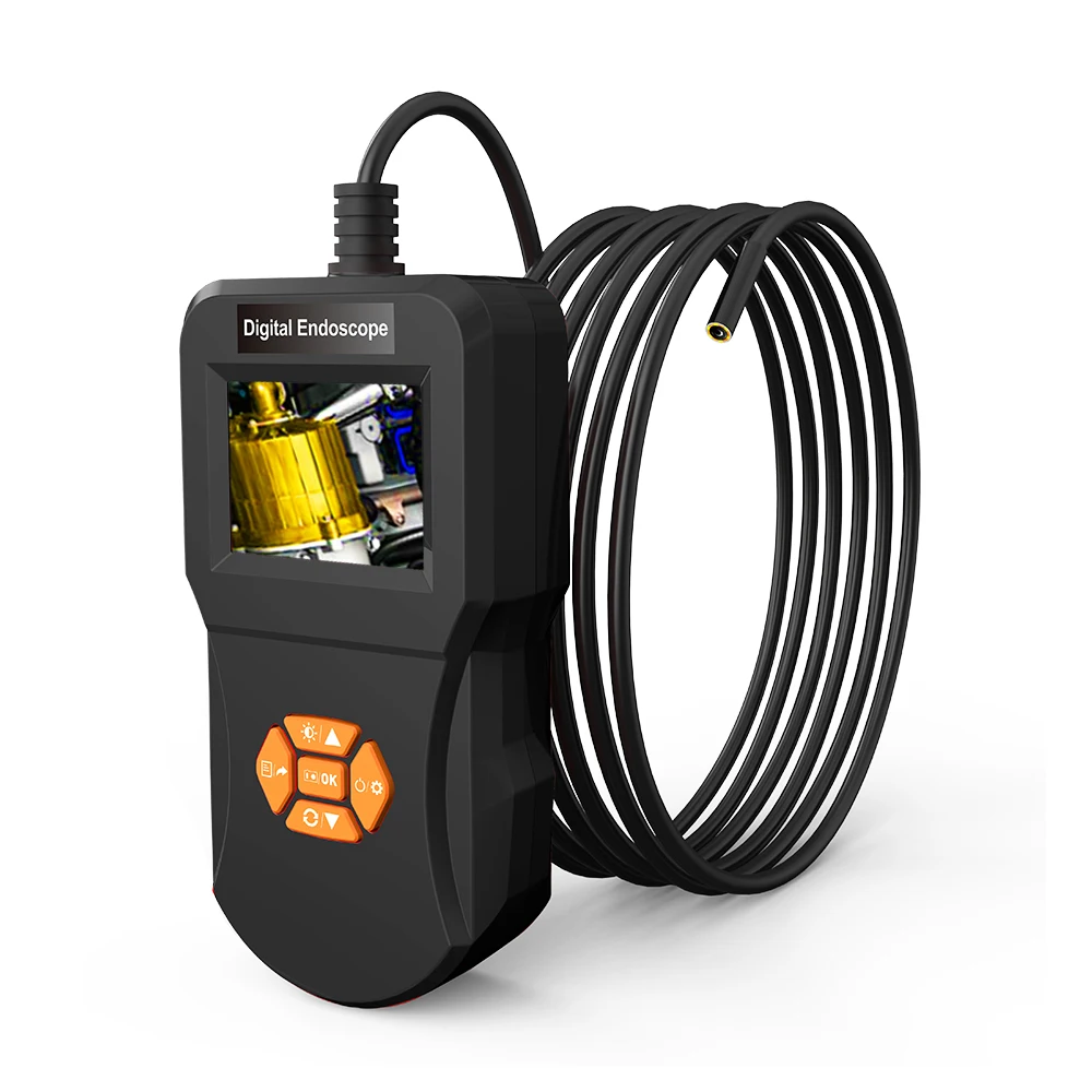 

Industrial Endoscope Inspection Camera with 5.5mm Micro Snake Camera Hi-Vision 720P IPS Screen IP67 Waterproof 6 Adjustable LED
