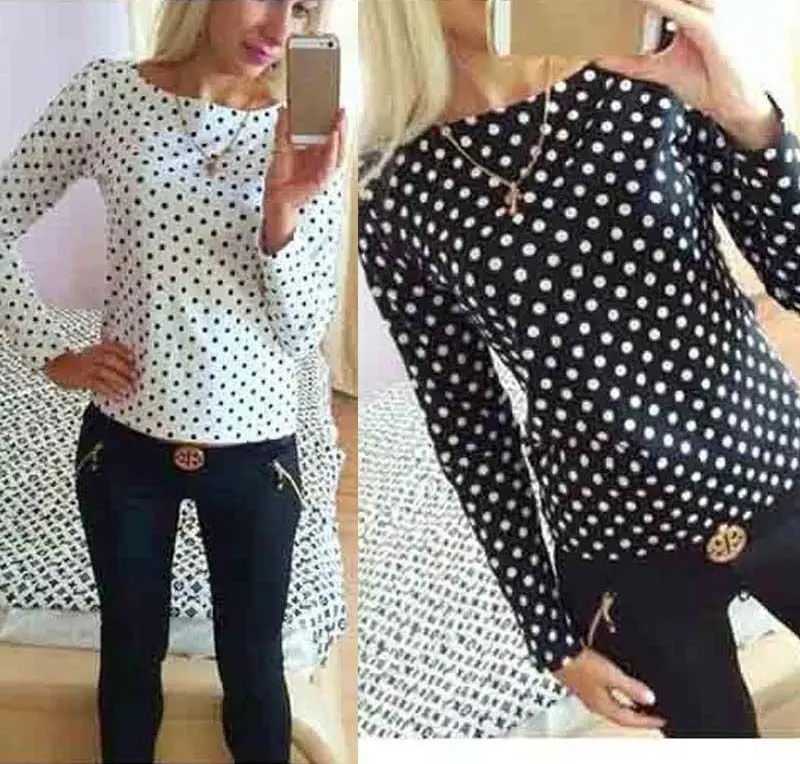 camisas de lunares mujer
