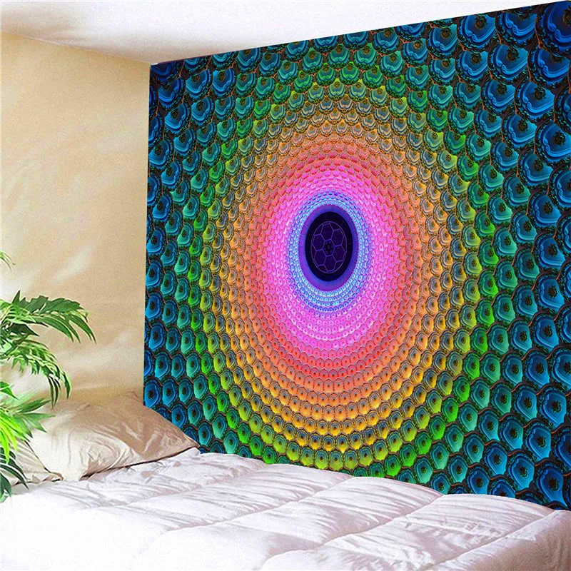 Psychedelic Волшебная стена гобелен визуальная 3D печать стены вручение хиппи гобелены пляжное полотенце "мандала" настенный гобелен из ткани