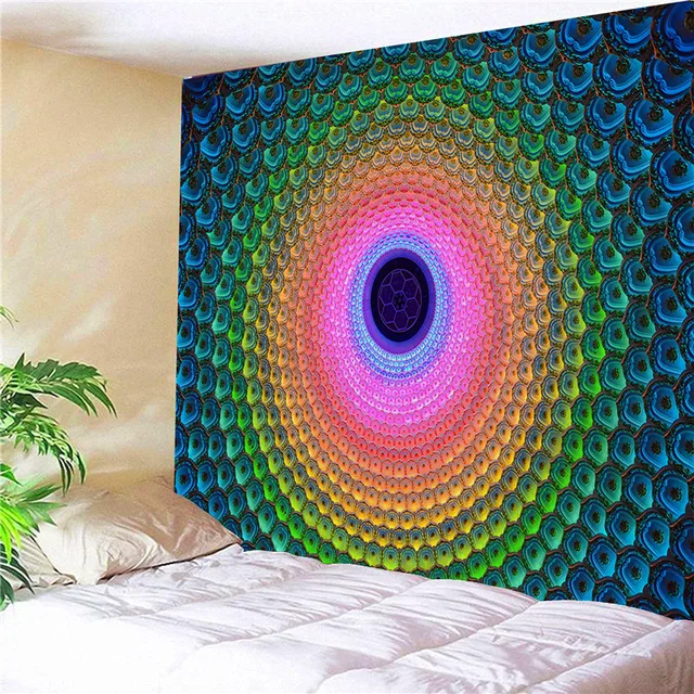 Psychedelic Magic Wall Tapestry Visual 3D Printing Wall Handing Hippie