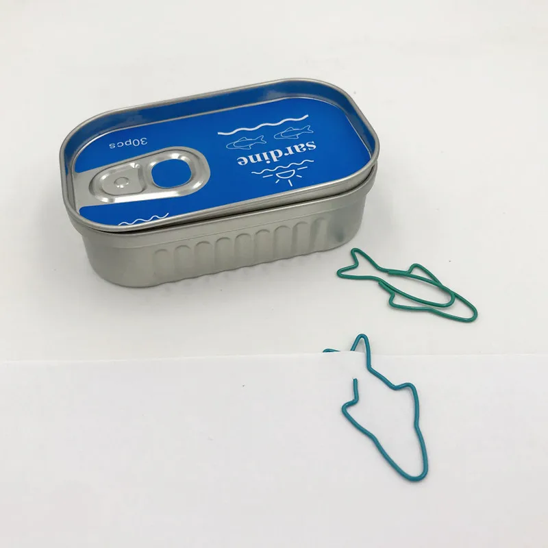 Grampos de papel bonitos metal sardinha formas