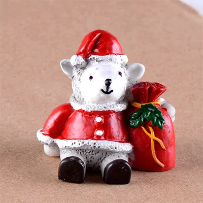 Рождество Zakka миниатюрная фигурка животного лягушка кошка собака мини фигурки домашнее украшение DIY сказочные садовые украшения из смолы игрушки для рукоделия - Цвет: 3 Sheep