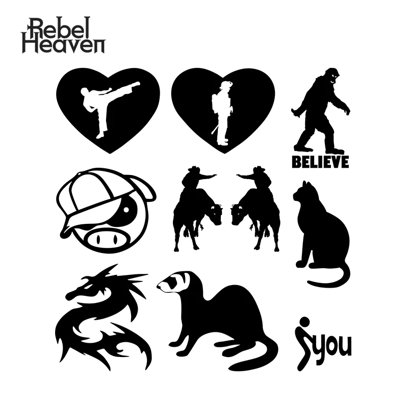 Rebel Heaven автомобильный Стайлинг Забавный Дракон хорель BIGFOOT SASQUATCH SWAMP APE THING BELIVE