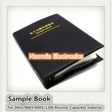 Резистор конденсатор с алюминиевой крышкой, индуктор пустой SMD Компоненты пустой образец книга для 0402/0603/0805/1206 электронный компонент