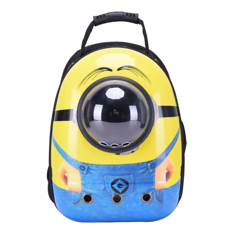 Космонавт кошка щенок рюкзак переноска для собак желтый дышащий Mochila Kitty