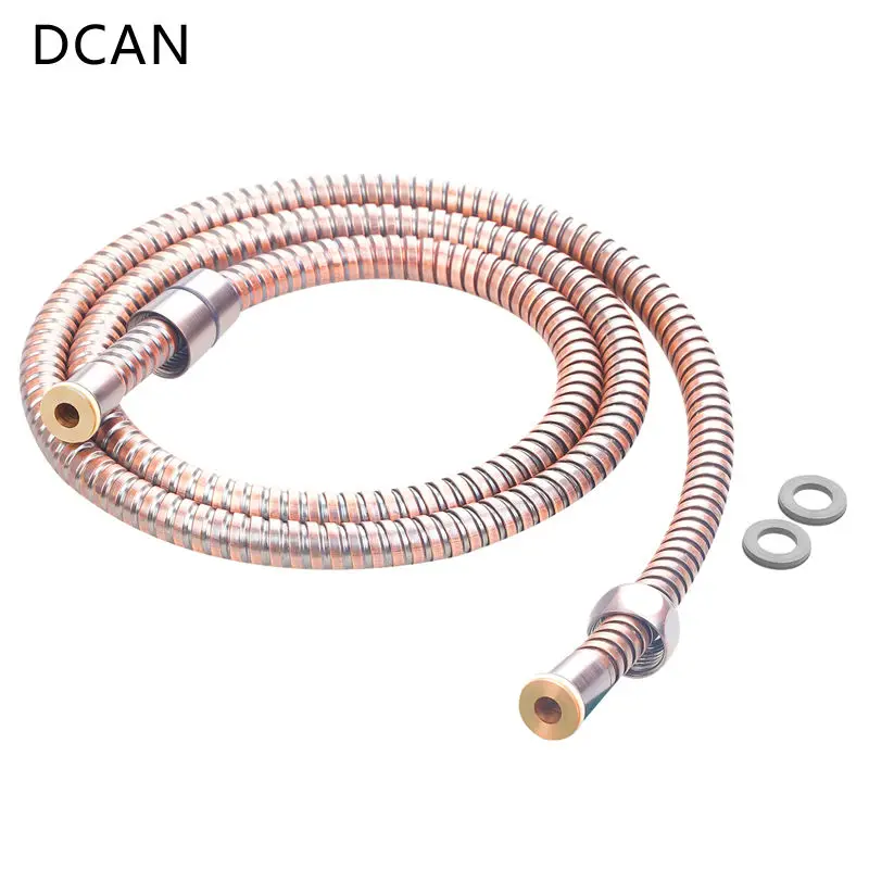 

DCAN Antique Shower Hose 1.5m Stainless Steel ORB Brown Shower Hoses Flexible Bathroom Bidet Shower Hand Anti-Twist Faucet Hose