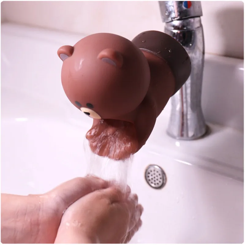 Мультяшная насадка на кран удлинитель для детей мытье рук экономия воды кухня ванная комната кран удлинитель милые украшения Прямая поставка - Цвет: Bear