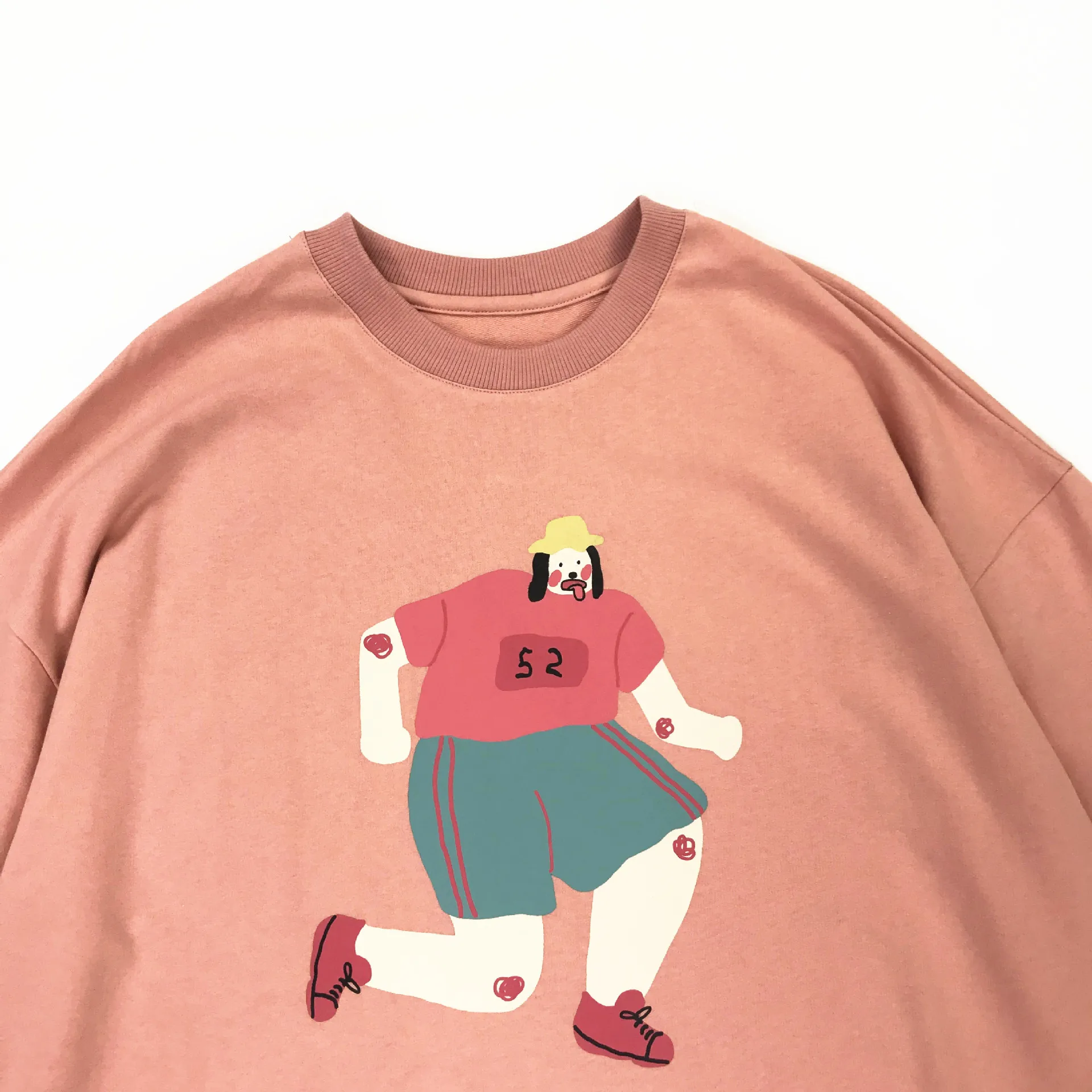 Летняя новая дизайнерская женская хлопковая Футболка с круглым вырезом и принтом для бега, Женская свободная футболка, топы, розовая футболка большого размера