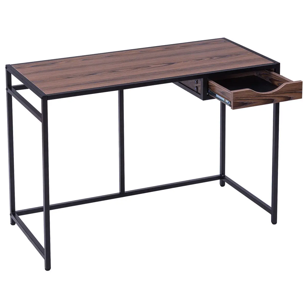 Giantex Computer Desk PC Laptop Table Modern Wood Top Metal Frame Writing Study Workstation Home Office Furniture HW56036