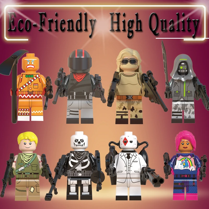 

TPS Building Blocks Skull Trooper Wild Card Brite Bomber Bumout Scorpion Archetype Legoe Minifigured Toys MG0140-0147