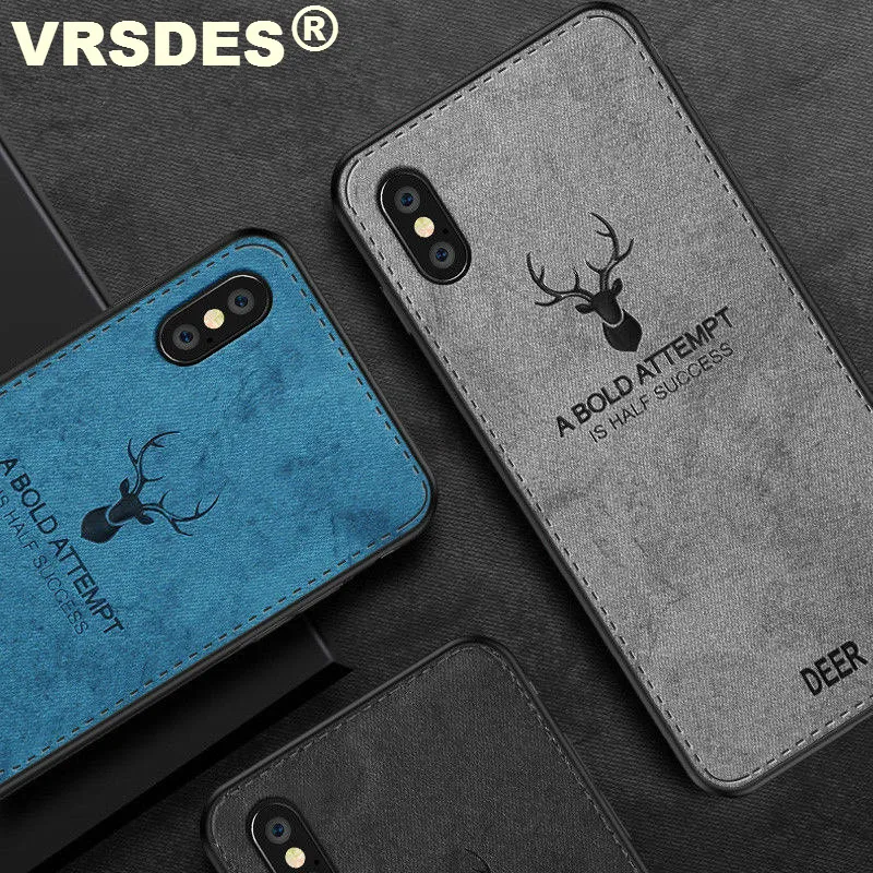 VRSDES тканевый чехол для iPhone X XS MAX Ультратонкий Мягкий противоударный бизнес из ТПУ с краями 8 7 6S Plus