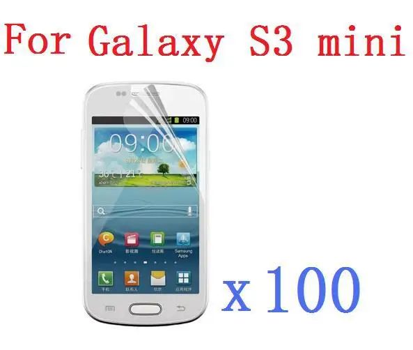 Высокопрозрачный ЖК-экран протектор для samsung Galaxy S3 III mini I8190+ чистящая ткань+ для 100 шт/партия