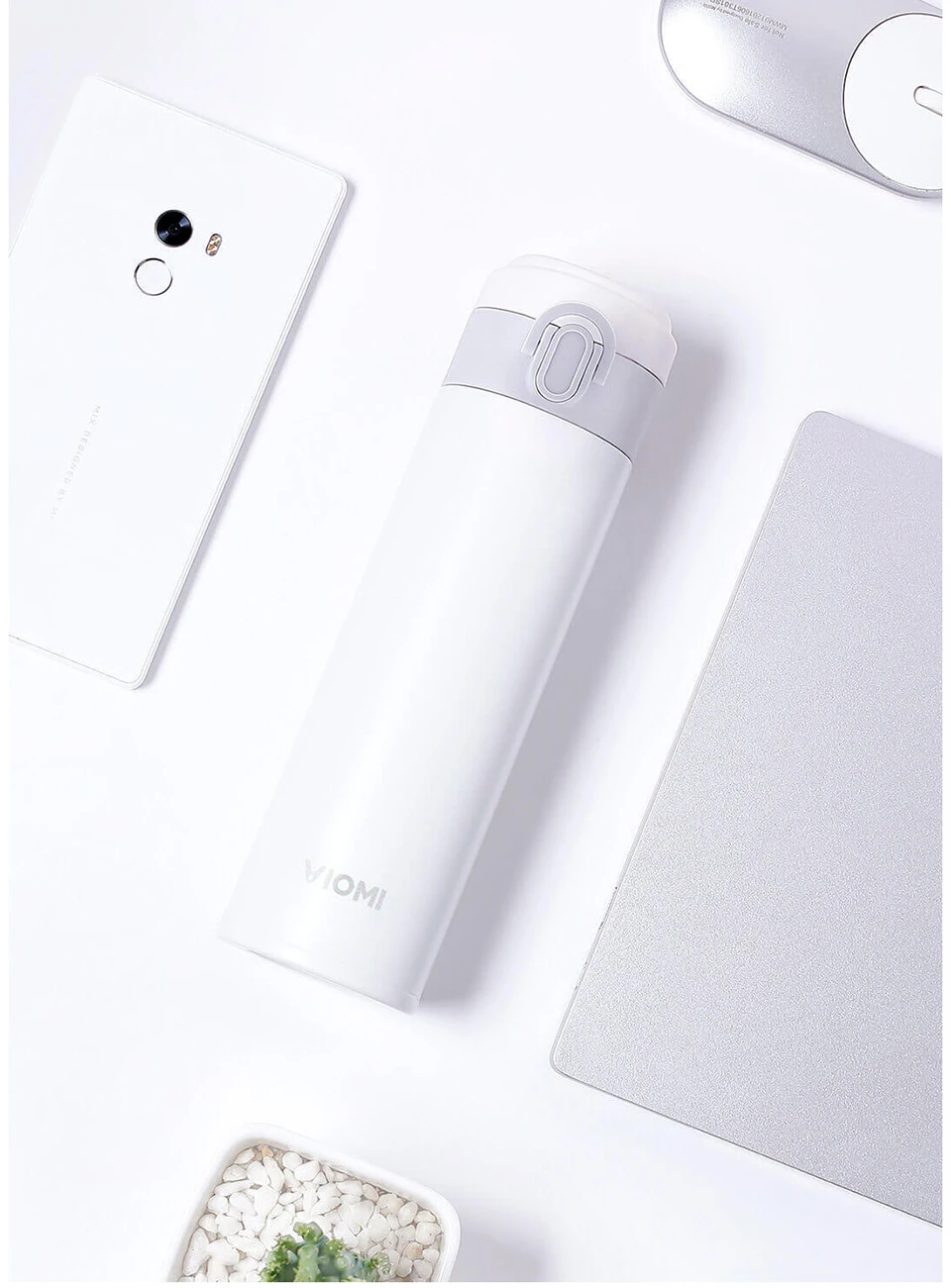 Original Xiaomi Mijia VIOMI Thermos Stainless Steel cup Flask Water Bottle Cup 24 Hours Thermos 300ML Single Hand ONClose (14)