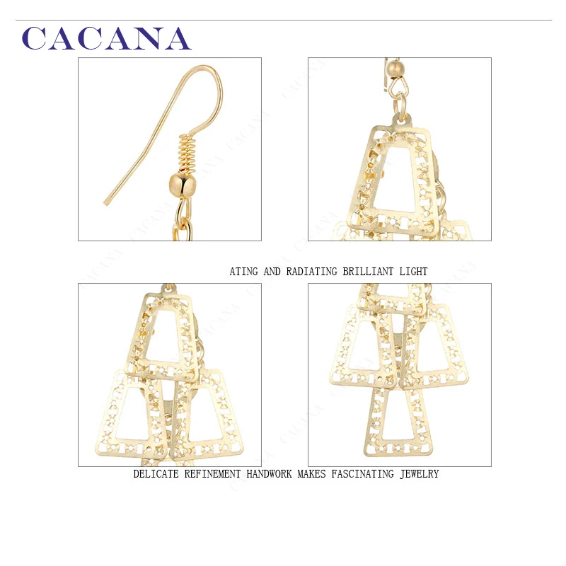 CACANA Earrings Dangle Long Earrings For Women Chimes Shape Fashion Bijouterie Hot Sale No.A449