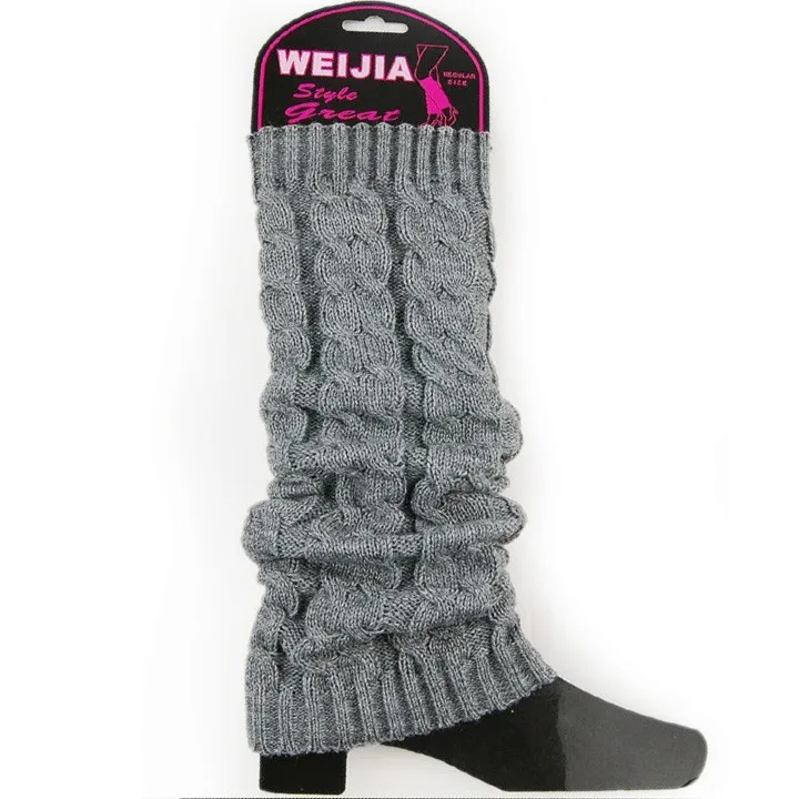 Зимние гетры для женщин модные гетры-манжеты на ботинки женский теплый длиной до бедра вязанные гольфы черные Рождественские подарки