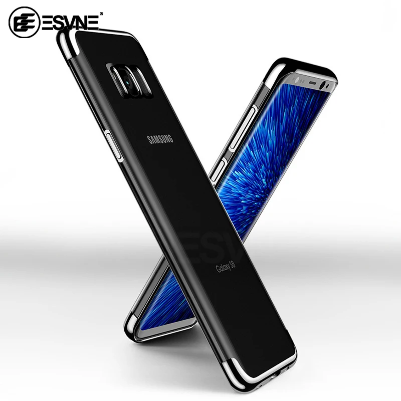 

Transparent Plating case for Samsung Galaxy S9 S8 Plus S6 S7 edge cases Ultra thin soft TPU Case for Galaxy Note 9 8 case Cover