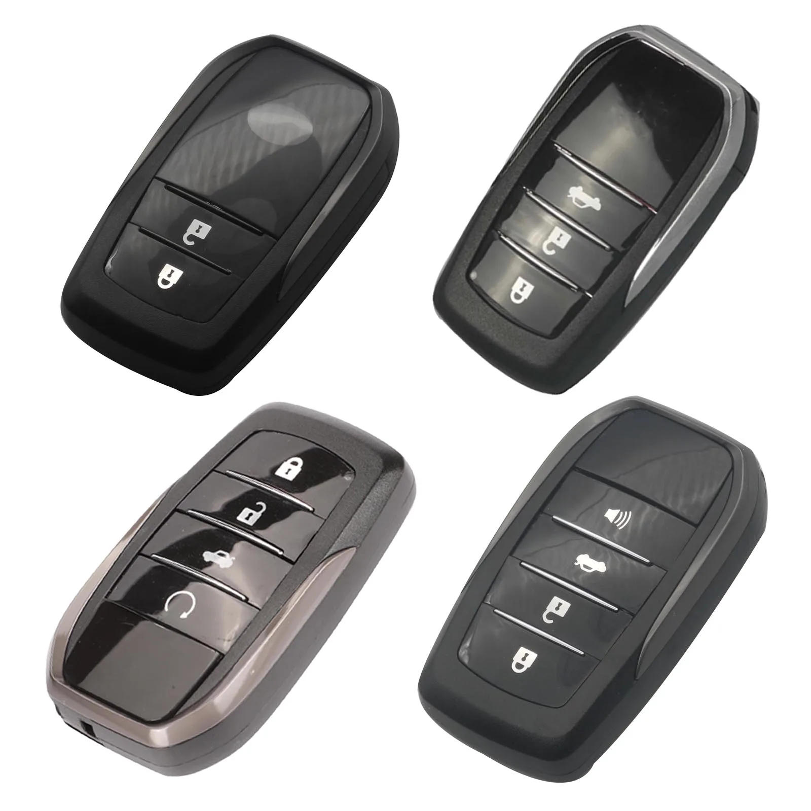 

jinyuqin Remote Car Key Shell For Toyota Fortuner Prado Camry Rav4 Highlander Crown Auto Key Case Cover Fob Housing 2/3/4 Button