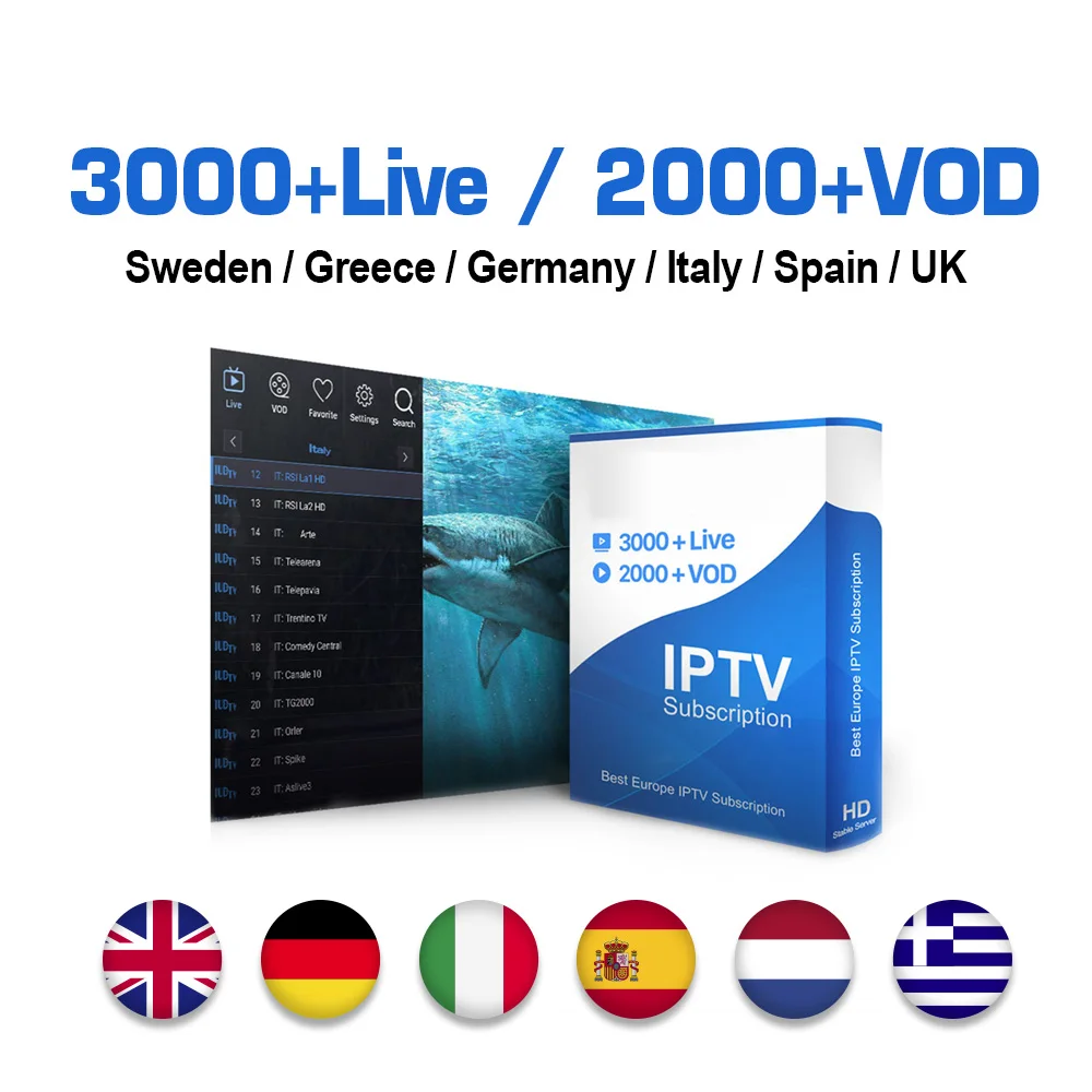 

Europe IPTV Subscription Sweden Spain IP TV UK Germany Italy IPTV M3U Turkey Arabic Greece IPTV Code for Android/Smart tv/Mag