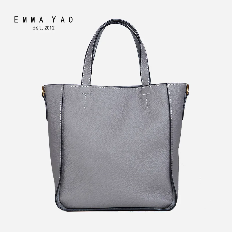 

EMMA YAO leather women bag fashion korean tote bag new designer women messenger bags