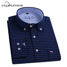 Хлопковые клетчатые/Полосатые деловые мужские рубашки с длинными рукавами повседневные мужские на сезон осень-весна рубашка крутая мягкая модная мужская рубашка YN10489