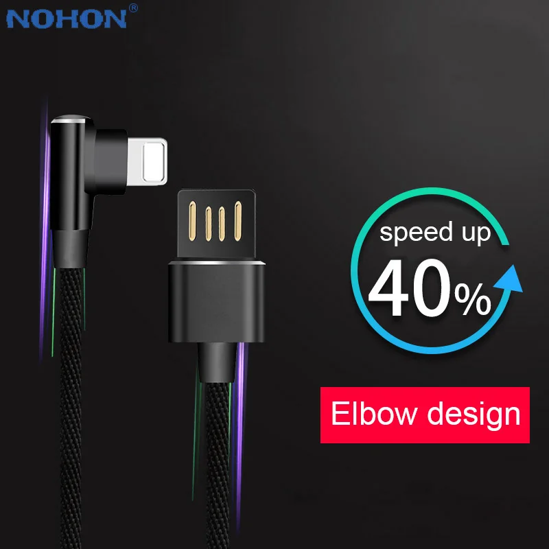 

90 Degree Charger Cable Data USB For iPhone 7 8 6S Plus X XR XS Max Huawei Xiaomi Micro Type C USB-C Fast Charge Phone Wire Cord