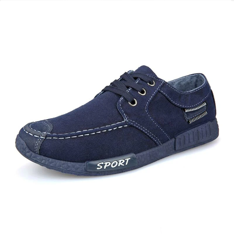 Mens Shoes Casual Loafers Spring Sneakers Cowboy Canvas Platform Shoes ...